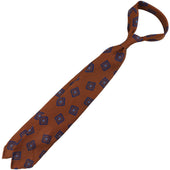 Printed Grossa Grenadine Silk Tie Hand Rolled