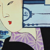 Ukiyo E Silk Pocket Square Matsushima No Bijin 40x40cm