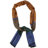 Striped Wool Scarf Pumpkin Hazelnut Forest