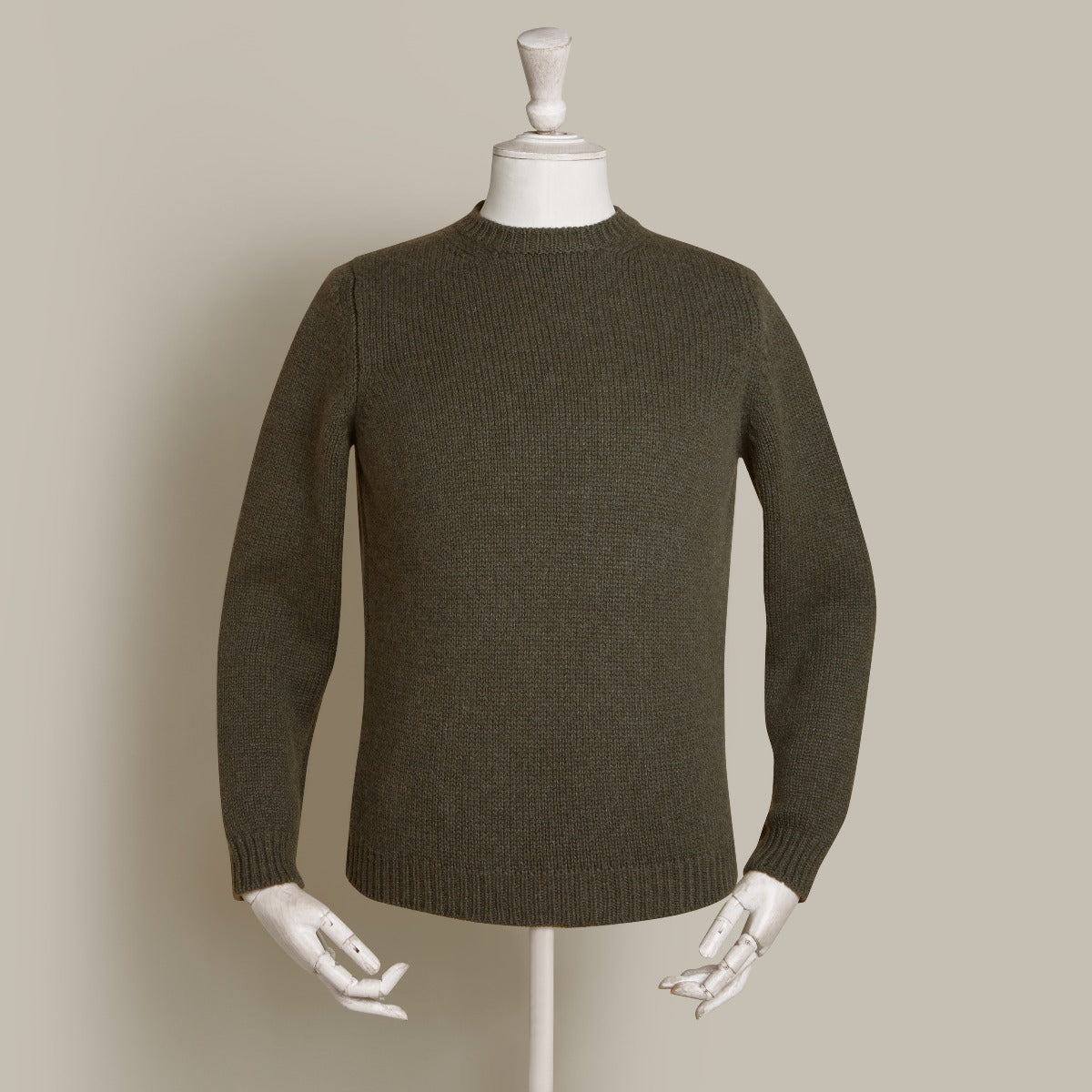 12ply Plain Knit Cashmere Sweater In