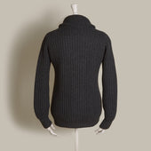 Ribbed 12 Ply Cashmere Cardigan In