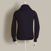 Ribbed 12 Ply Cashmere Cardigan In