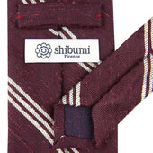 Triple Bar Soft Shantung Silk Tie Hand Rolled