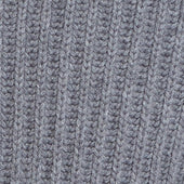 Ribbed 12 Ply Cashmere Cardigan In Grey