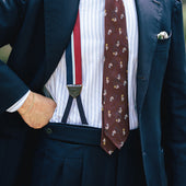 Barathea Braces Burgundy