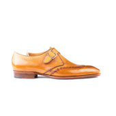 Single Buckle Monk With Straped Short Wing Tip