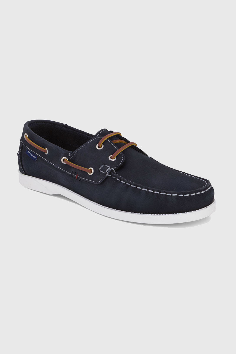 Chaussures bateau Frehel bleue - cuir