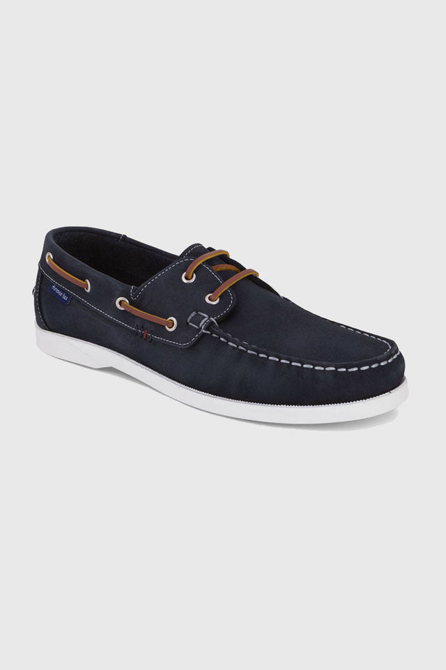 Chaussures bateau Frehel bleue - cuir