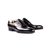 Elegant black Dress Oxford with plain wing tip