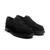 Eugène Golf Derby[Men Black suede calfskin]