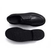 Crepe Sole Eugene Golf Derby [Men Black grained calfskin]