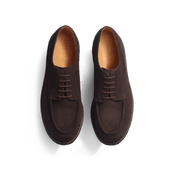 Crepe Sole Eugene Golf Derby [Brown suede calfskin]