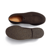 Crepe Sole Eugene Golf Derby [Brown suede calfskin]