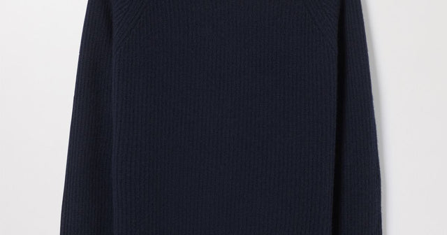 Dark Navy Heavy Wool Sweater | 100% Recycled Wool | Asket