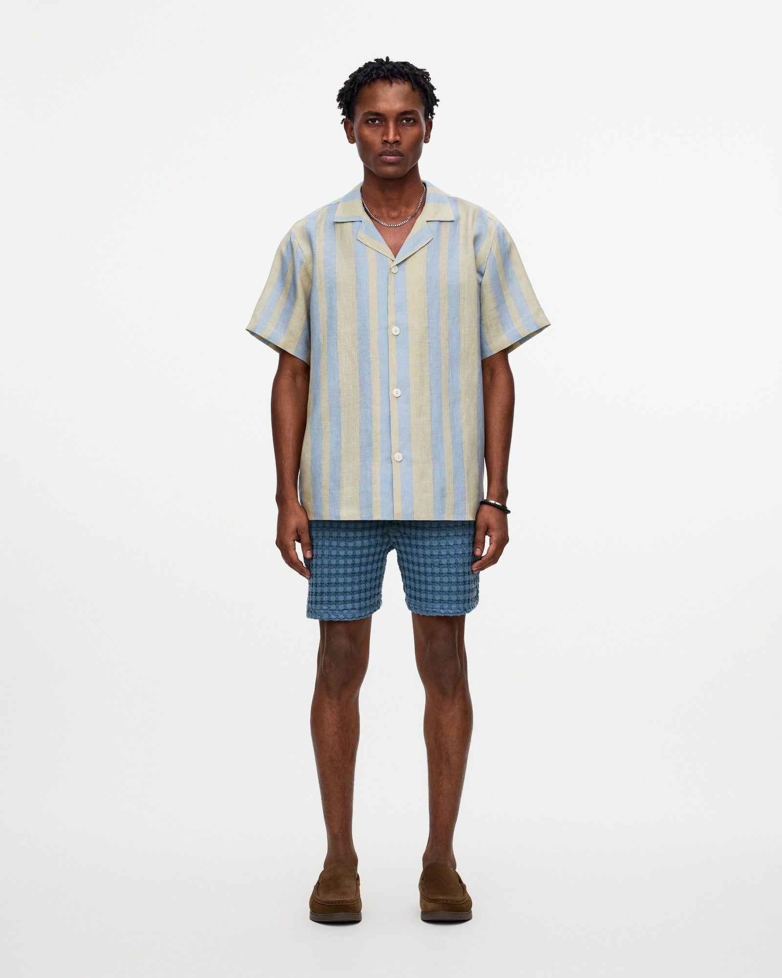 Mist Strata Cuba Linen Shirt