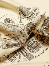 The Manchester Silk Scarf - Alabaster