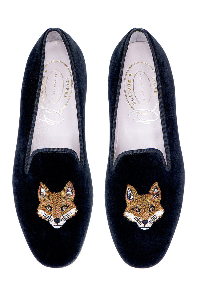 Fox Noir Velvet Slipper (Men)