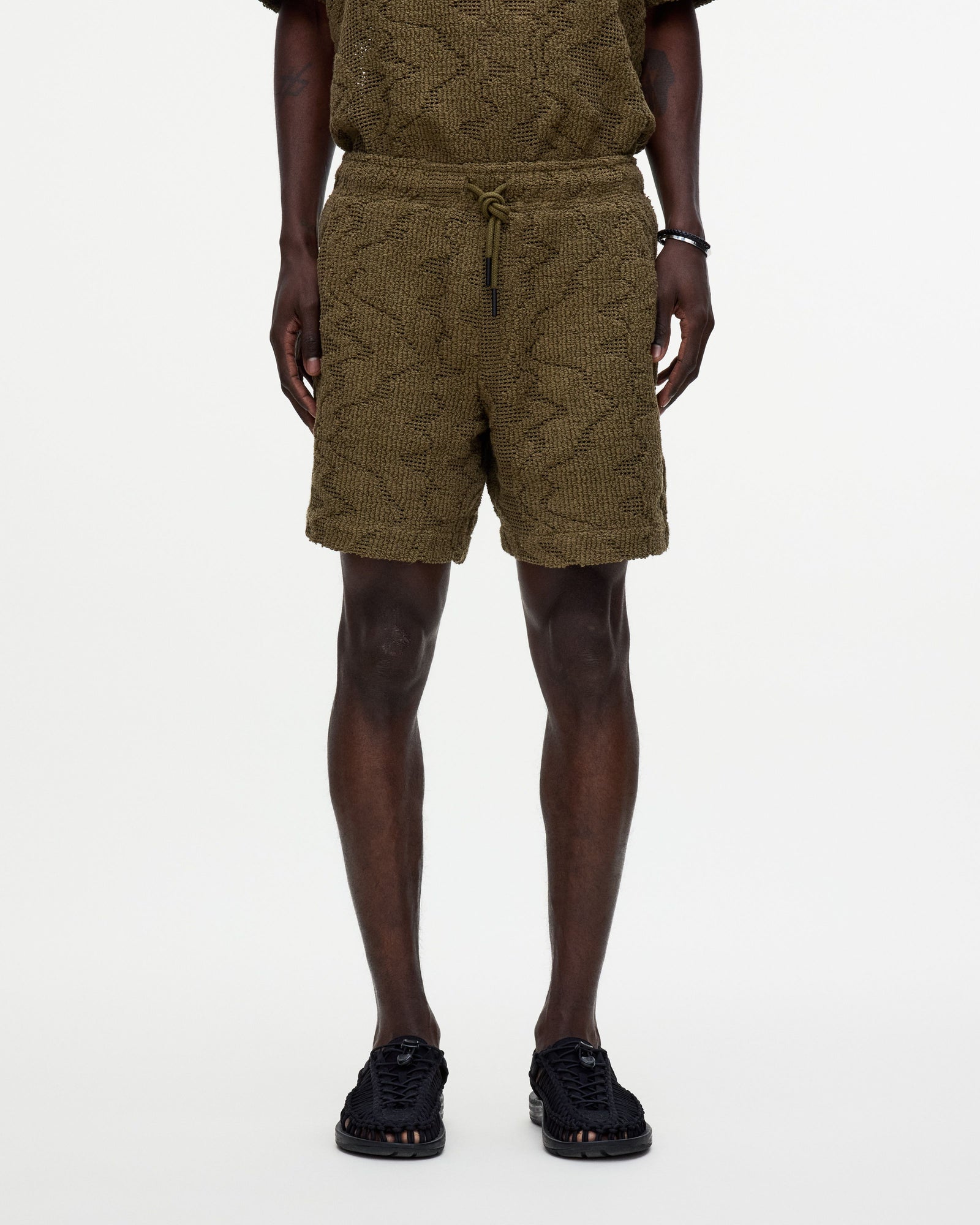 Pine Verve Crochet Shorts