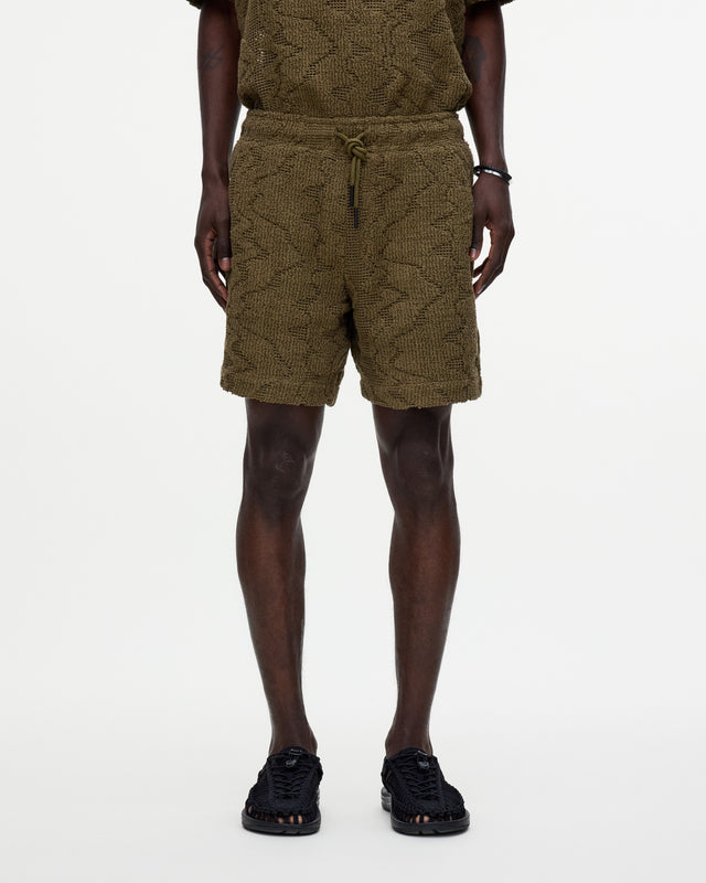 Pine Verve Crochet Shorts
