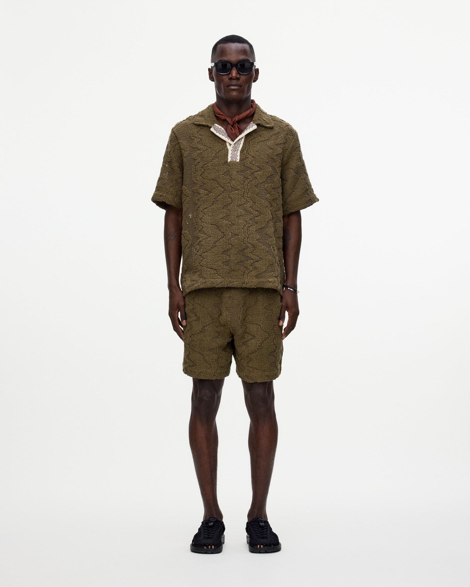 Pine Verve Palmer Crochet Shirt