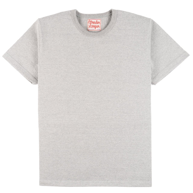 Crewneck T-shirt - Double Heavyweight - Heather Grey