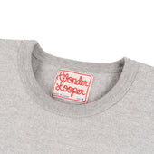 Crewneck T-shirt - Double Heavyweight - Heather Grey