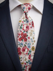 Pink Tie Cotton Floral