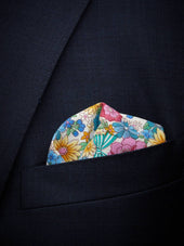 Blue & Green Handkerchief Cotton Floral