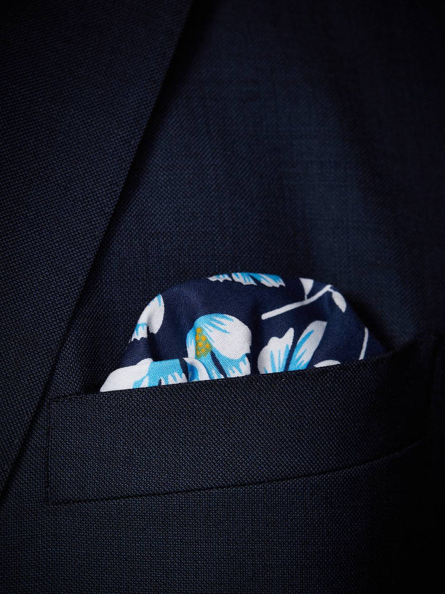 Blue Handkerchief Cotton Floral