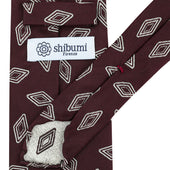 Geometrical Jacquard Silk Tie Hand Rolled