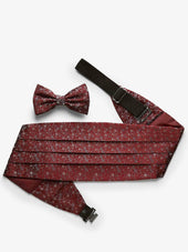 Burgundy Floral Cummerbund