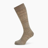 Coffee Linen Mid Length Socks