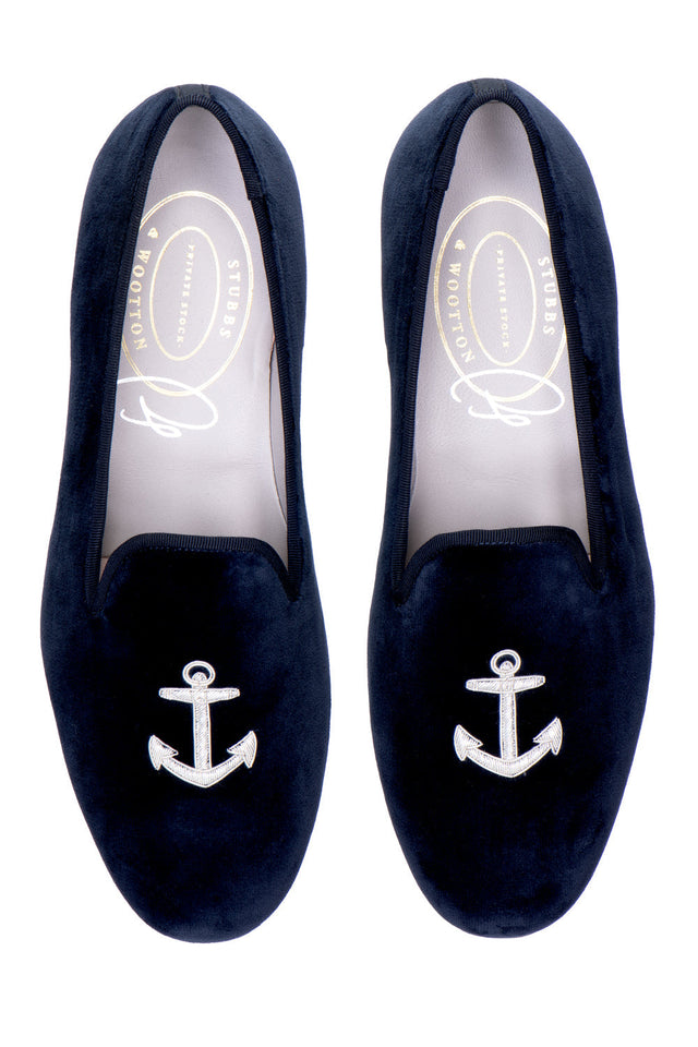 Anchor Midnight Velvet Slipper (Men)