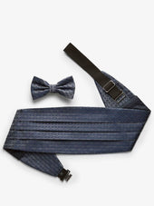 Blue Geometric Cummerbund