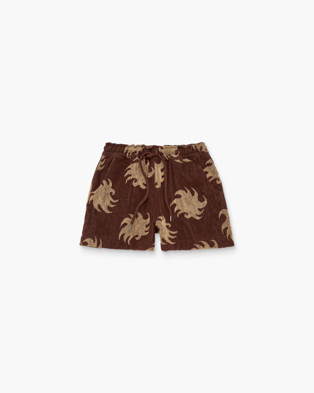 Mocha Ember Drizzle Terry Shorts