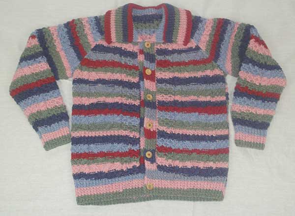 13a Lumber Cardigan Childs 100 New Lanark Wool