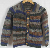 13A Lumber Cardigan - Childs - 100% Shetland
