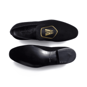 Albi Loafer with Embroidery[Men Black Suede Goatskin]
