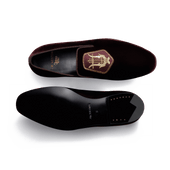 Albi Loafer with Embroidery J.M. Weston x Opéra de Paris [Men Dark burgundy velvet canvas]