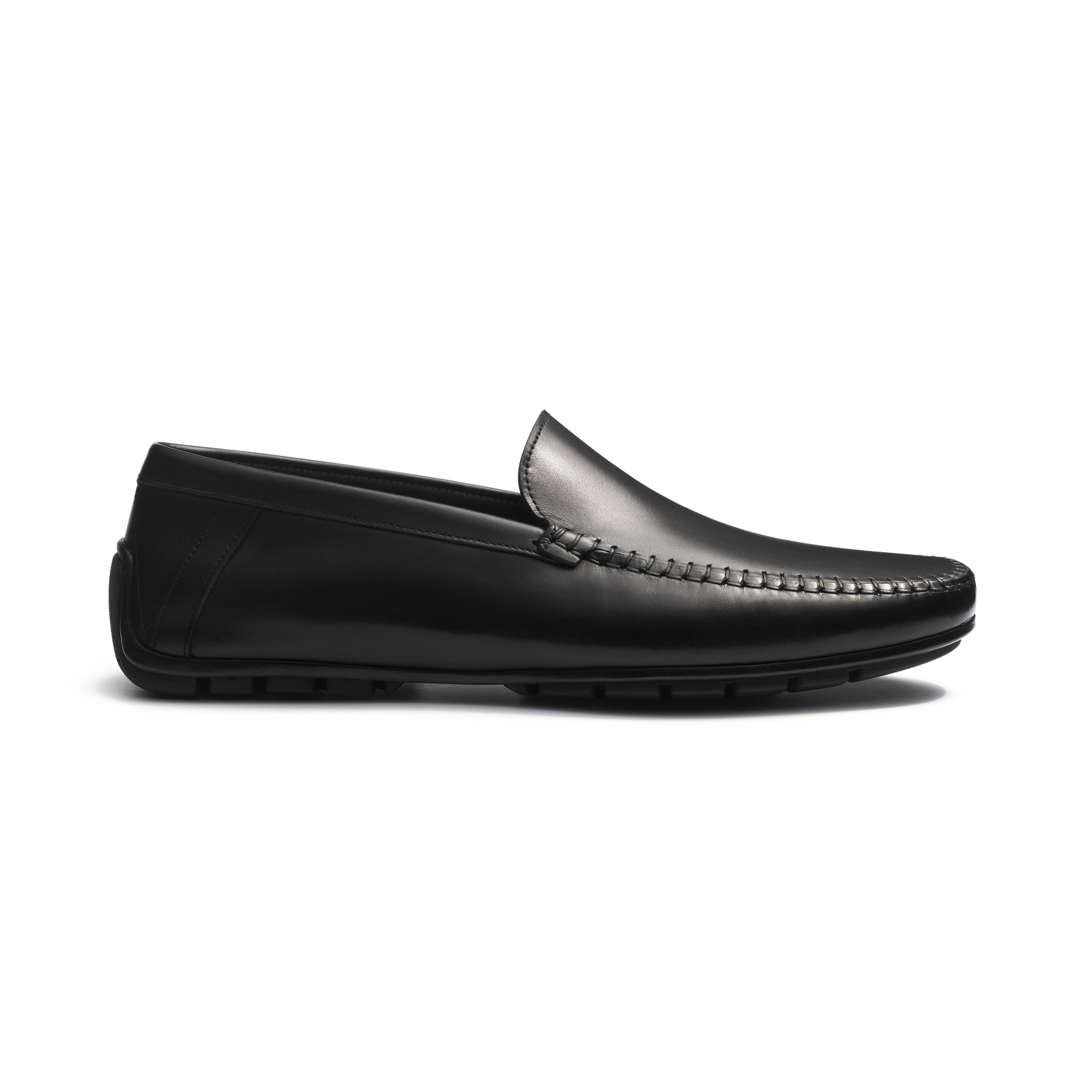 Ajaccio Car Shoe[Men Black soft calfskin]