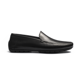 Ajaccio Car Shoe[Men Black soft calfskin]