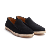 Uzès Espadrille Loafer [Men Navy blue suede goatskin]