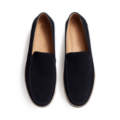Uzès Espadrille Loafer [Men Navy blue suede goatskin]