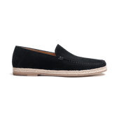 Uzès Espadrille Loafer [Men Navy blue suede goatskin]