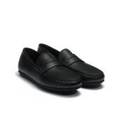 Car Shoe Warning [men black grained calfskin]