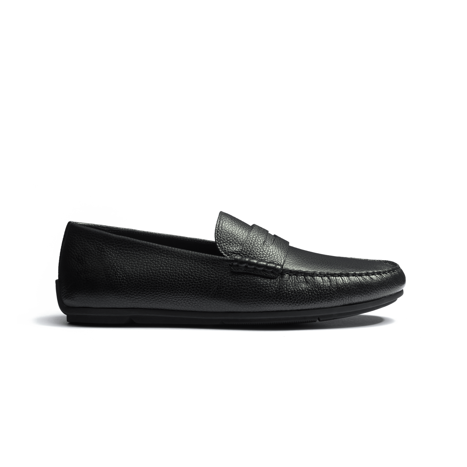 Car Shoe Warning [men black grained calfskin]