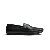Car Shoe Warning [men black grained calfskin]