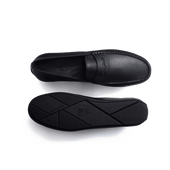 Car Shoe Warning [men black grained calfskin]