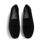 Ajaccio Car Shoe with Strap[Men Black suede calfskin]