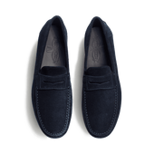 Ajaccio Car Shoe with Strap[Men Navy blue suede calfskin]